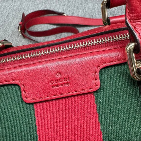 Gucci Boston Web Canvas Satchel Lux-560-08282025 - Picture 8 of 16